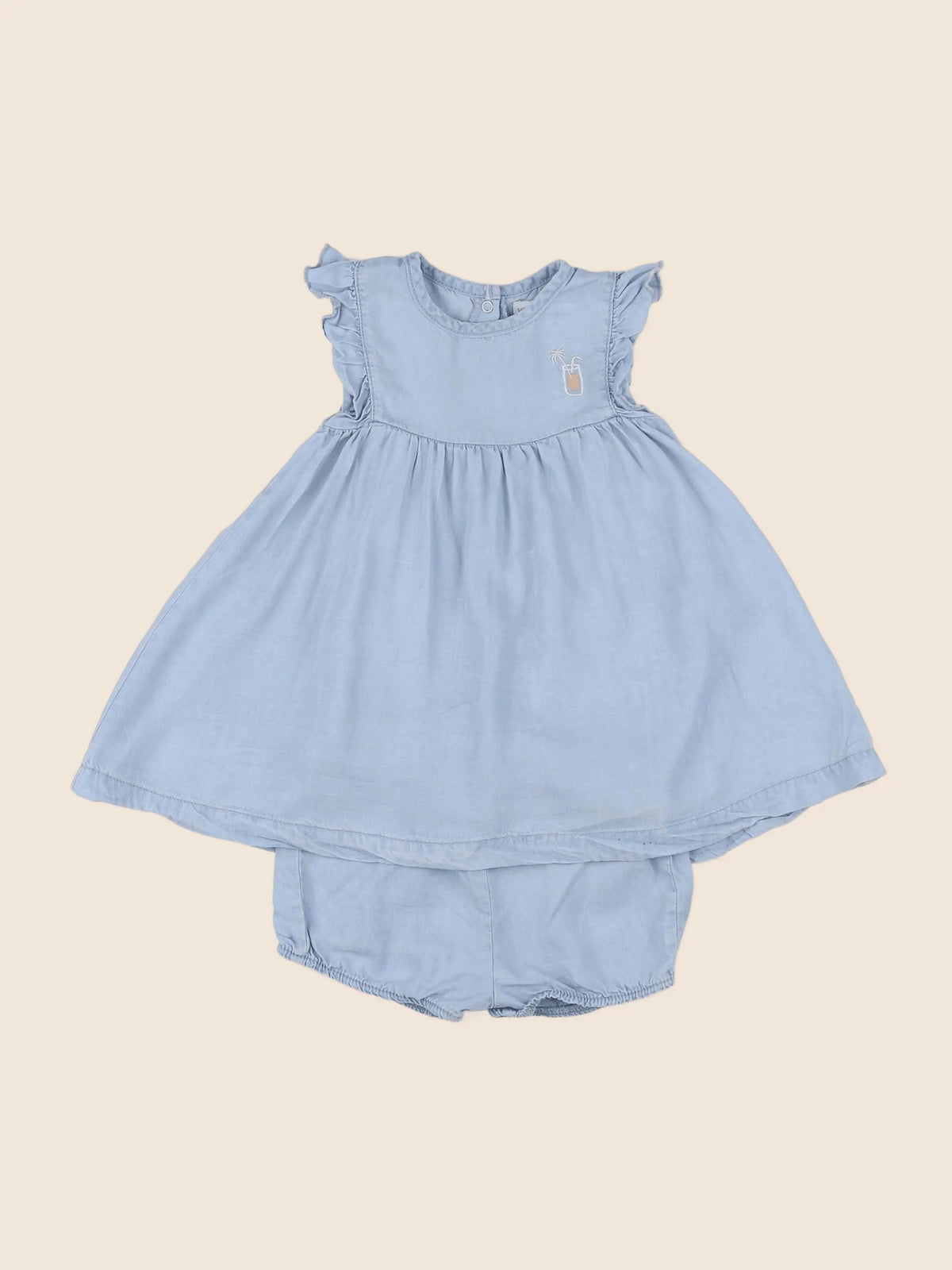 Vertbaudet - robe bleu - 9 mois