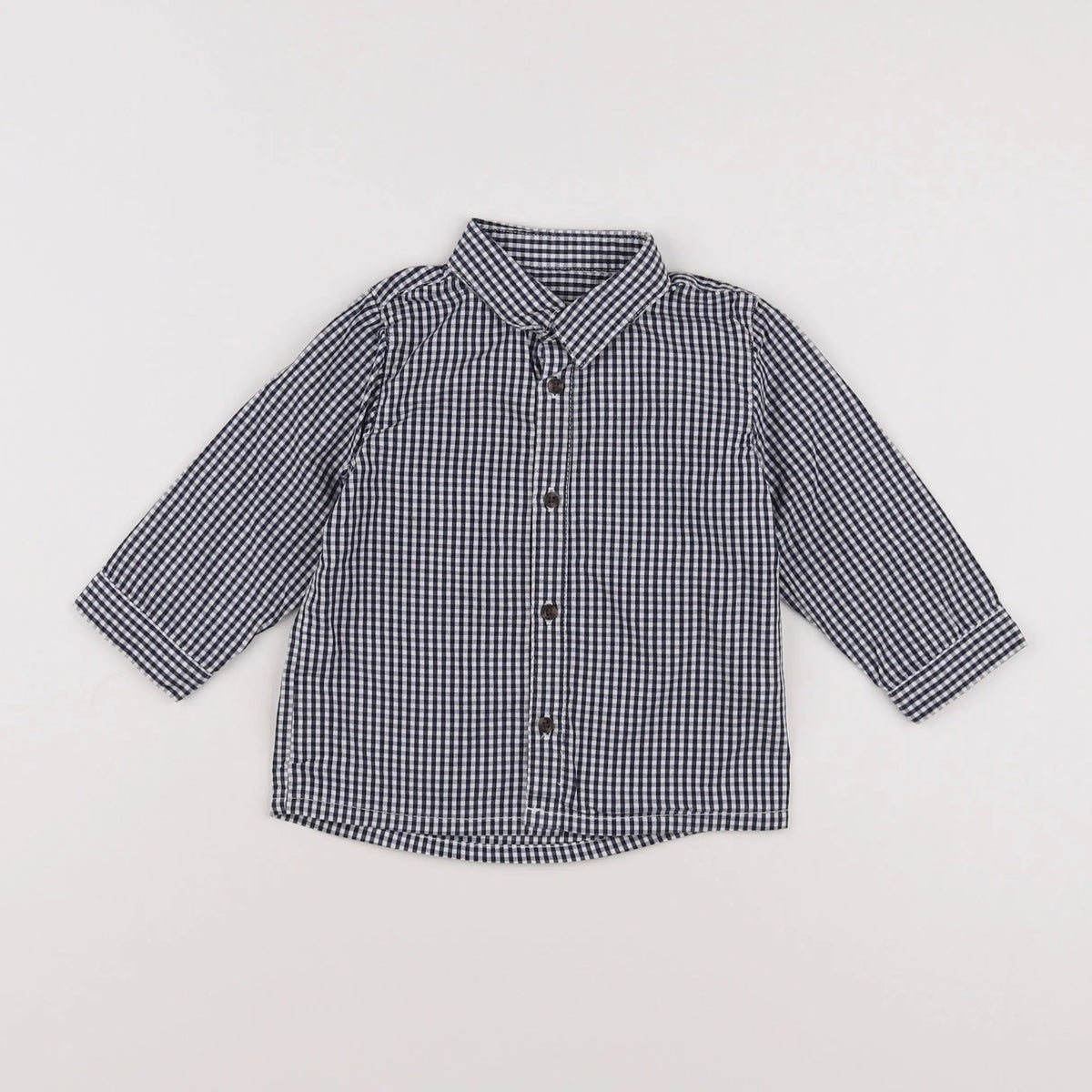 Vertbaudet - chemise blanc, bleu - 12 mois