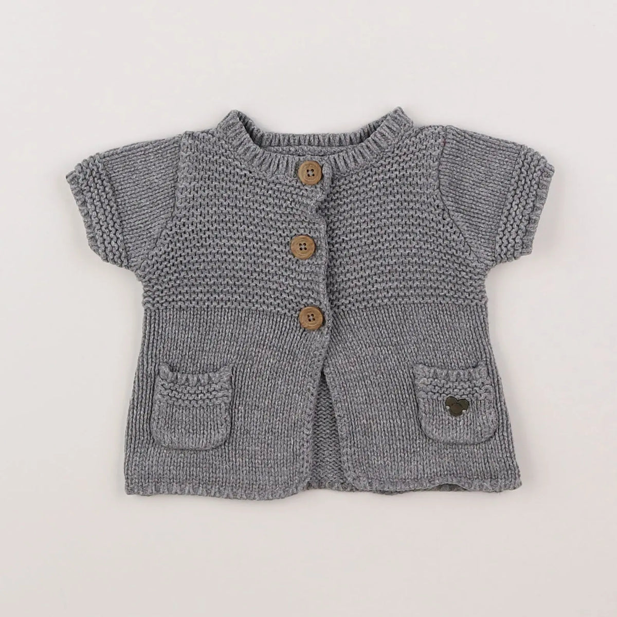 Vertbaudet - gilet gris - 3 mois