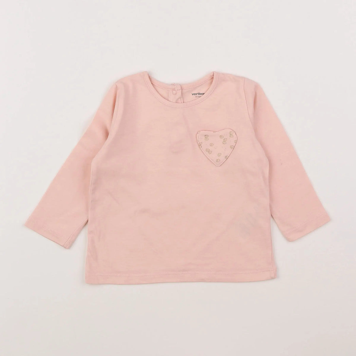 Vertbaudet - tee-shirt rose - 12 mois