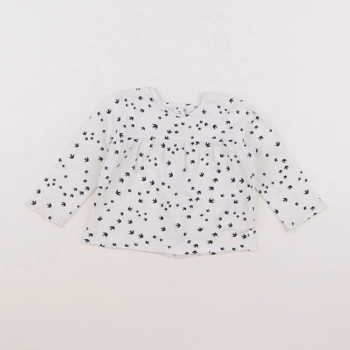 Vertbaudet - tee-shirt blanc, noir - 9 mois
