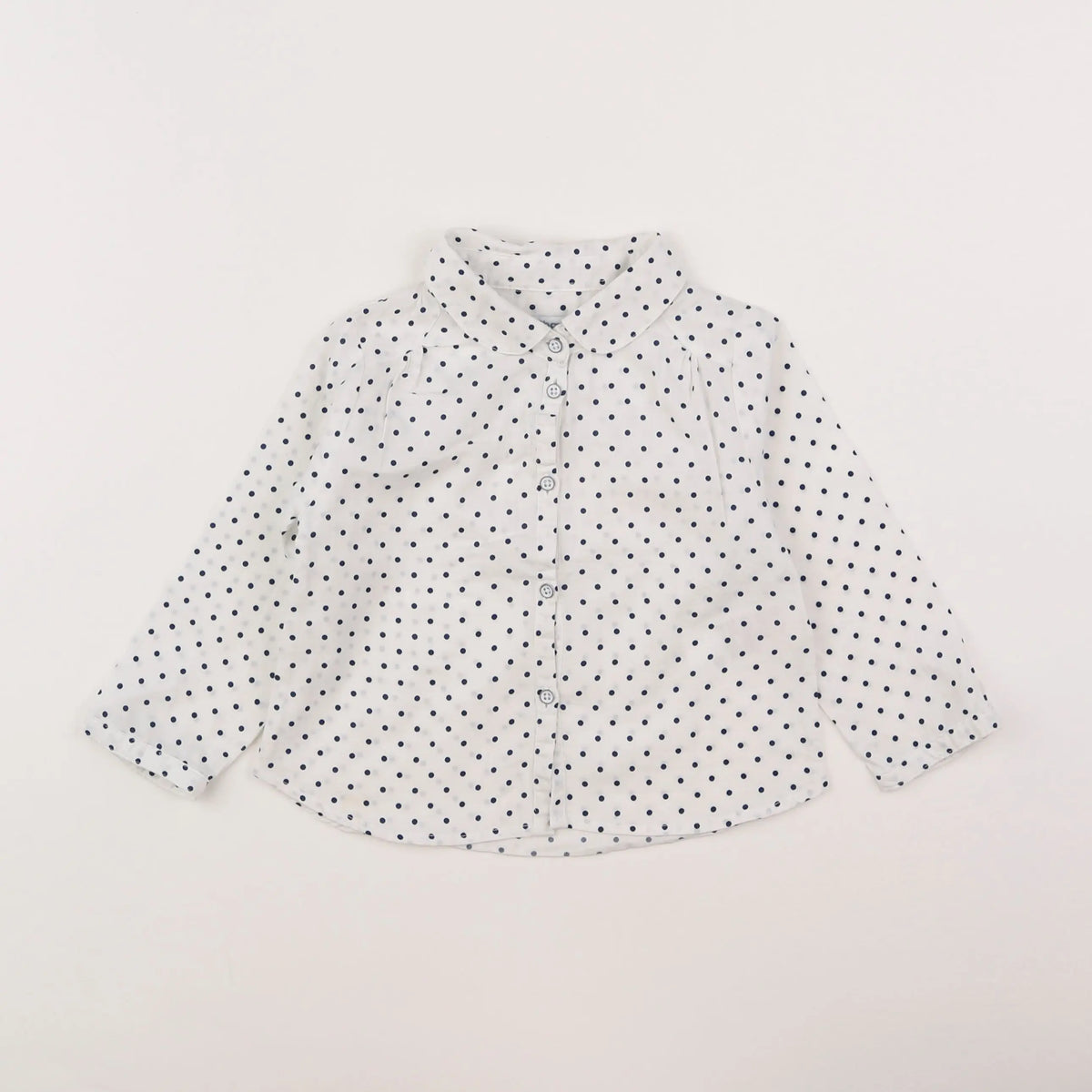 Vertbaudet - chemise blanc, bleu - 2 ans