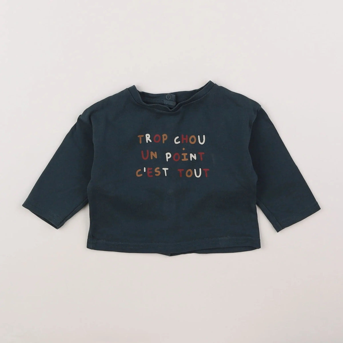 Vertbaudet - tee-shirt bleu - 6 mois