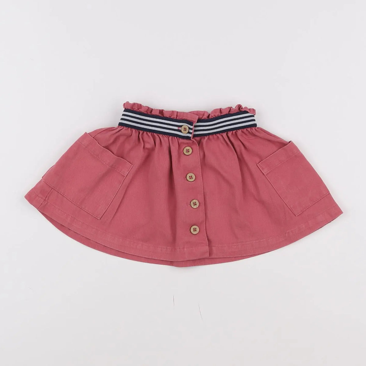 Vertbaudet - jupe rose, bleu, blanc - 18 mois