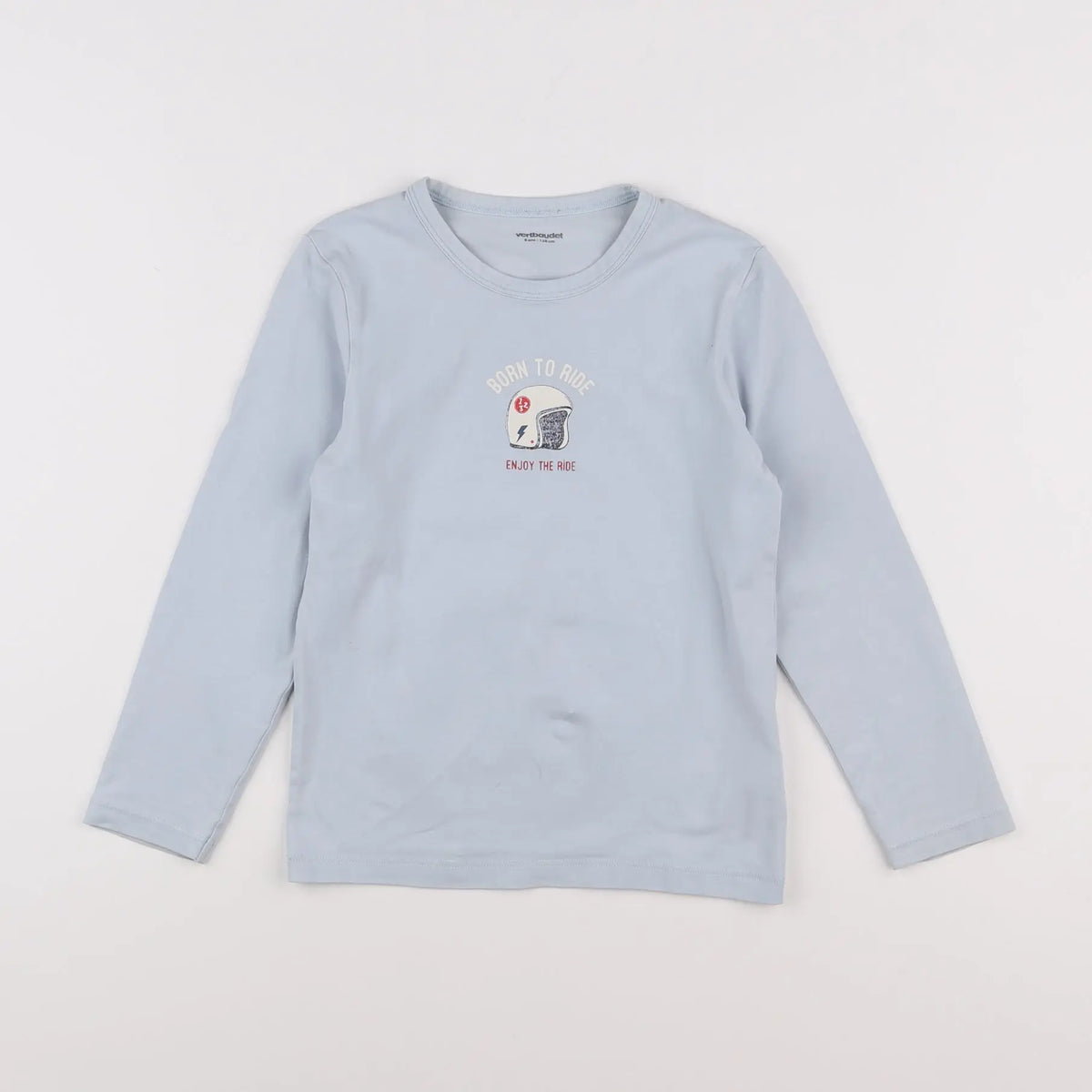 Vertbaudet - tee-shirt bleu - 8 ans