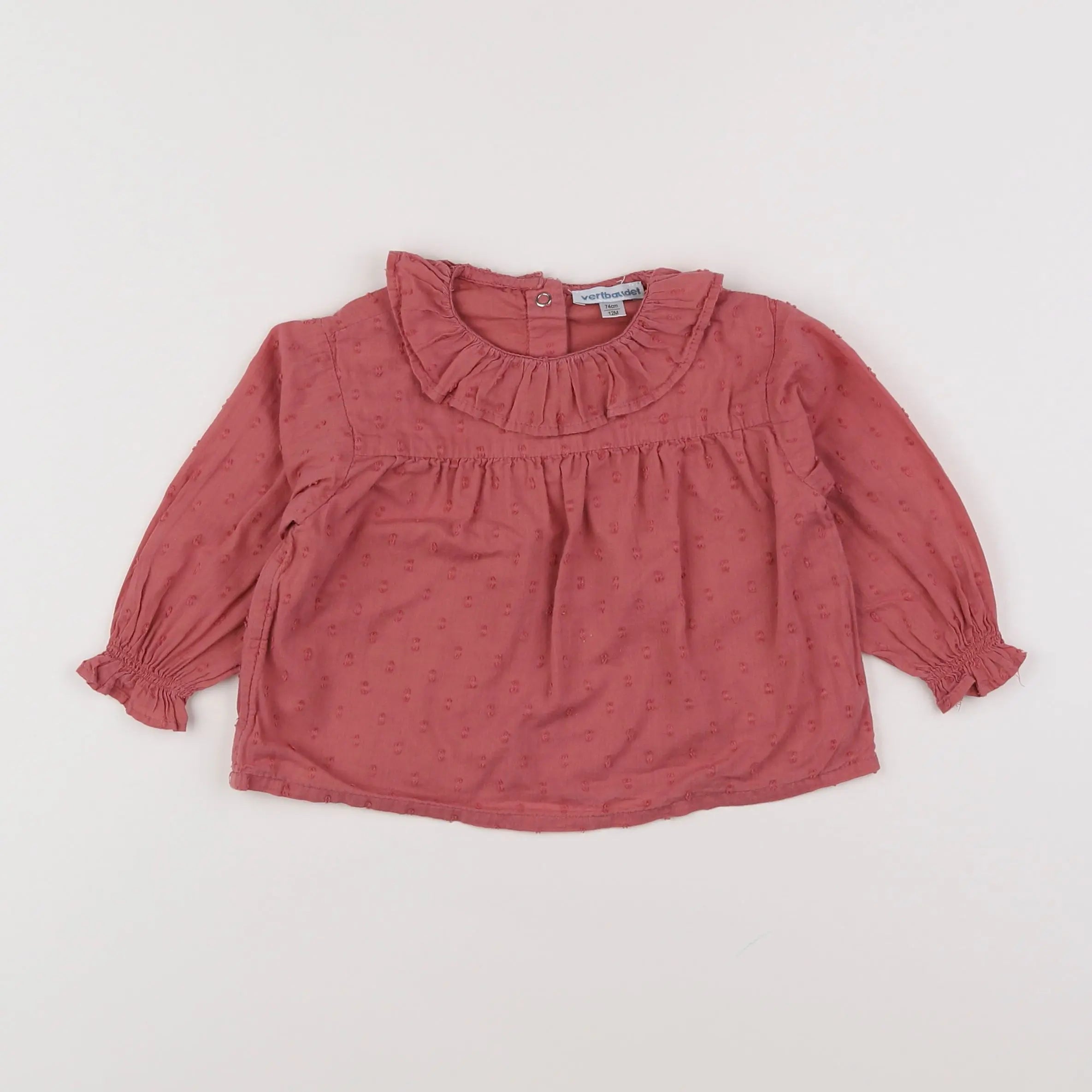 Vertbaudet - blouse rose - 12 mois