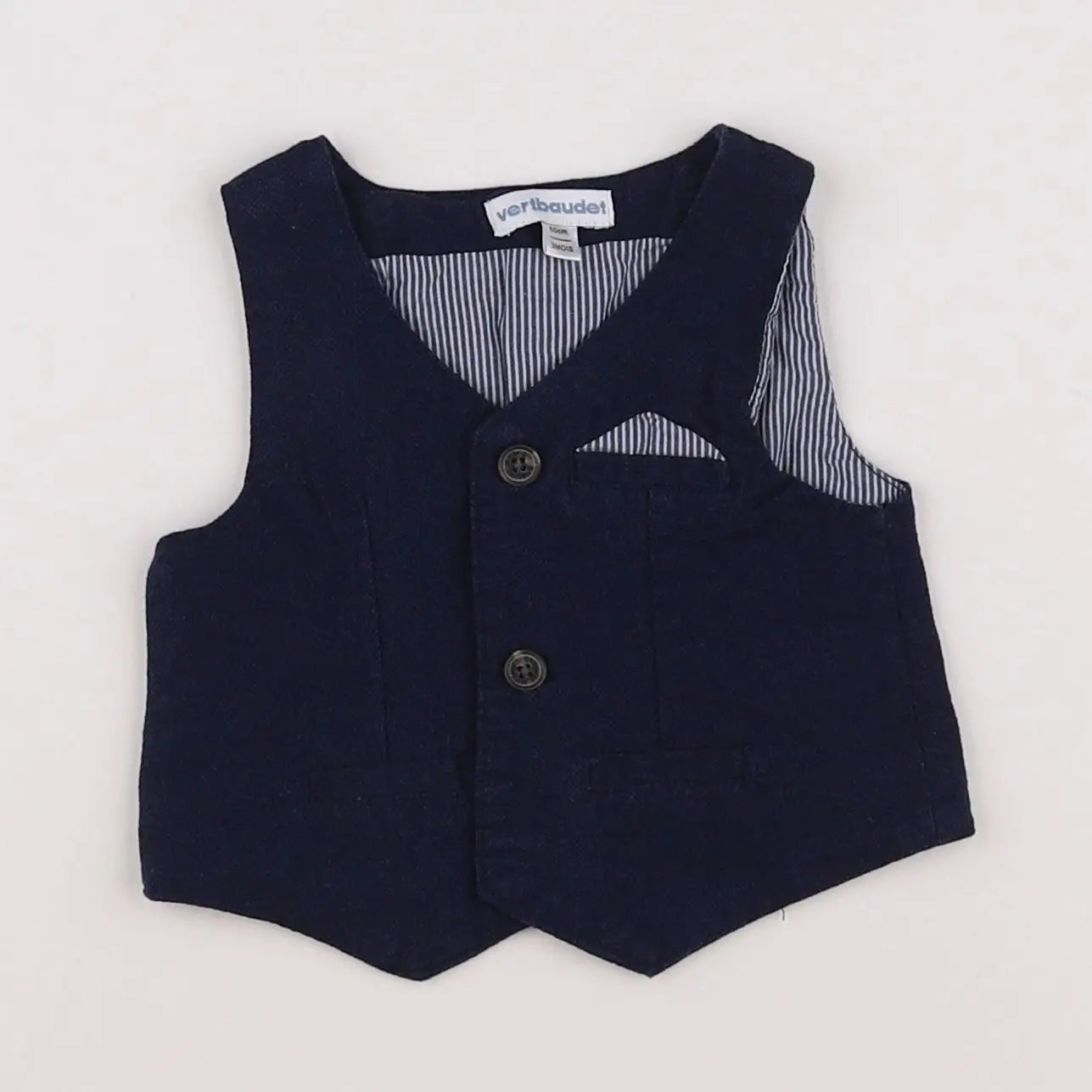 Vertbaudet - gilet bleu - 3 mois