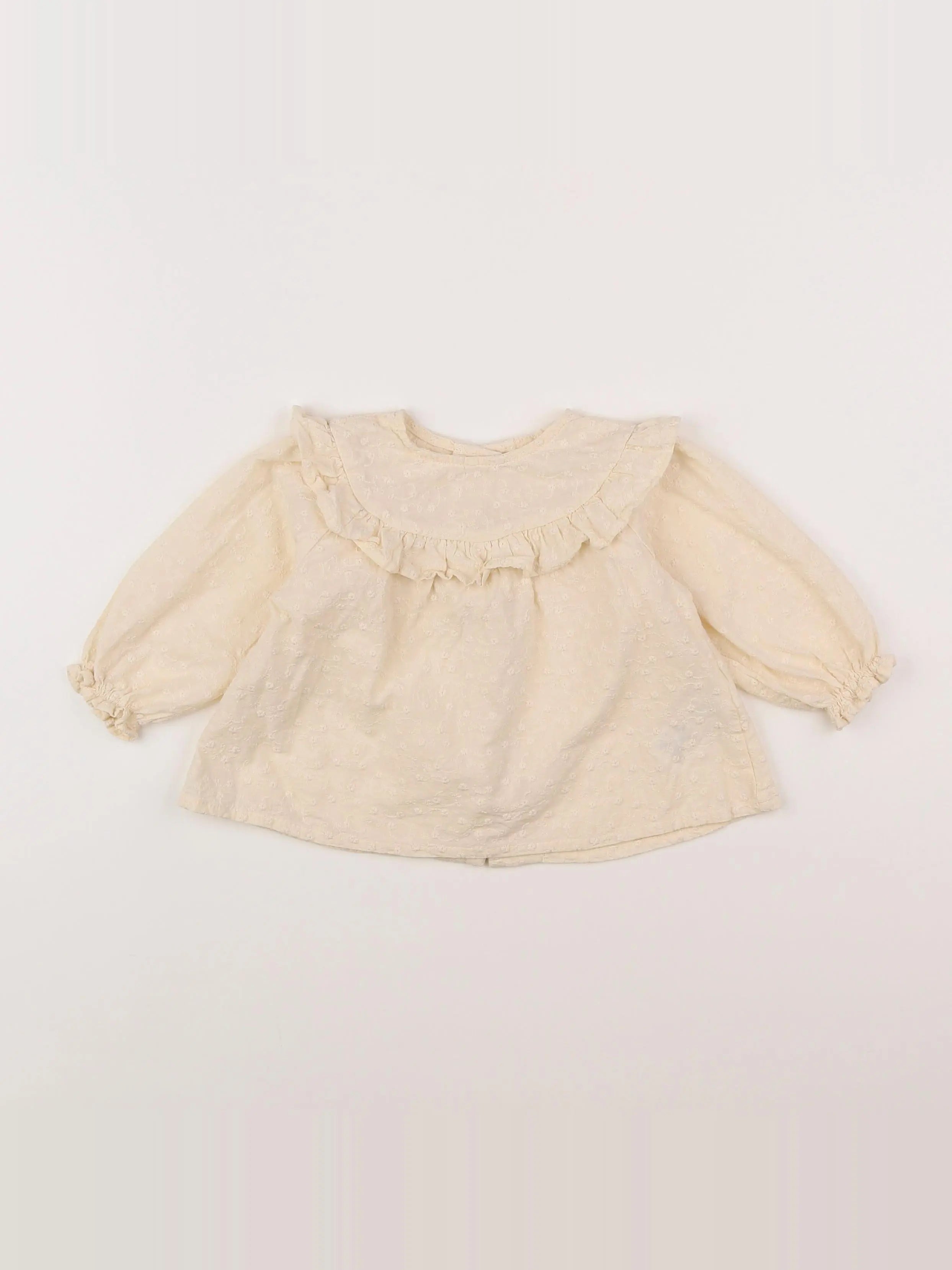 Vertbaudet - blouse beige - 9 mois