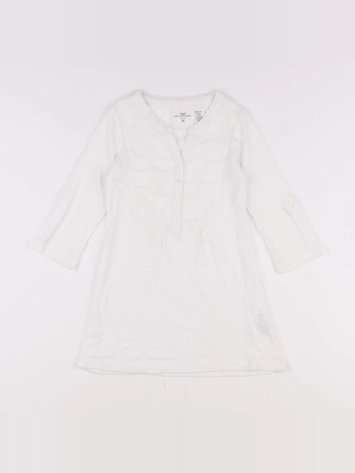 H&M - robe blanc - 4/6 ans