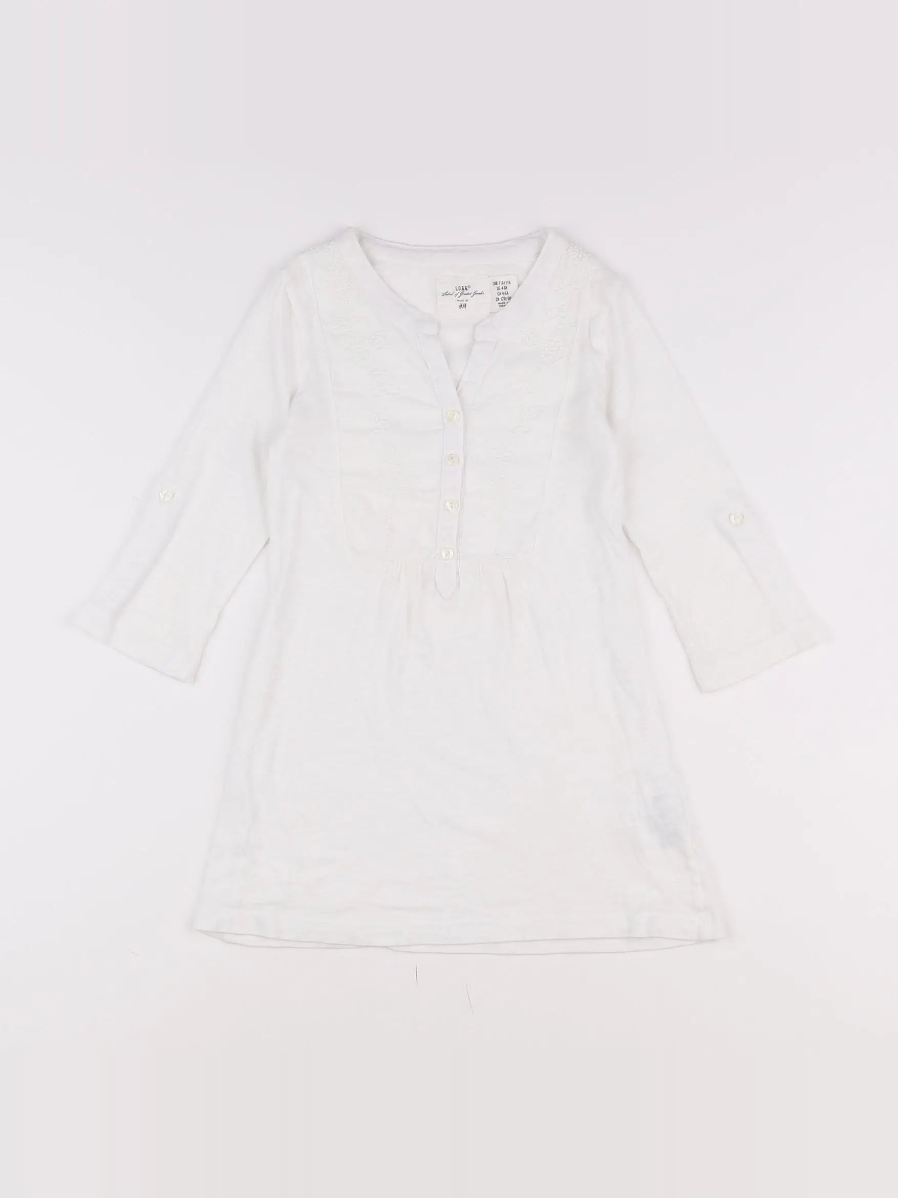 H&M - robe blanc - 4/6 ans