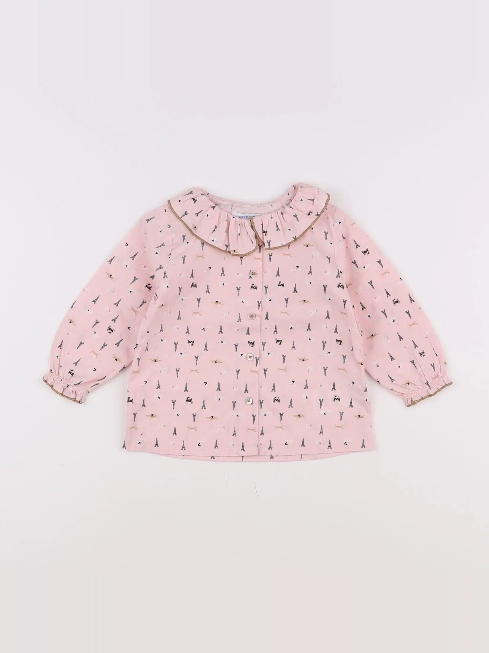 Vertbaudet - blouse rose - 18 mois