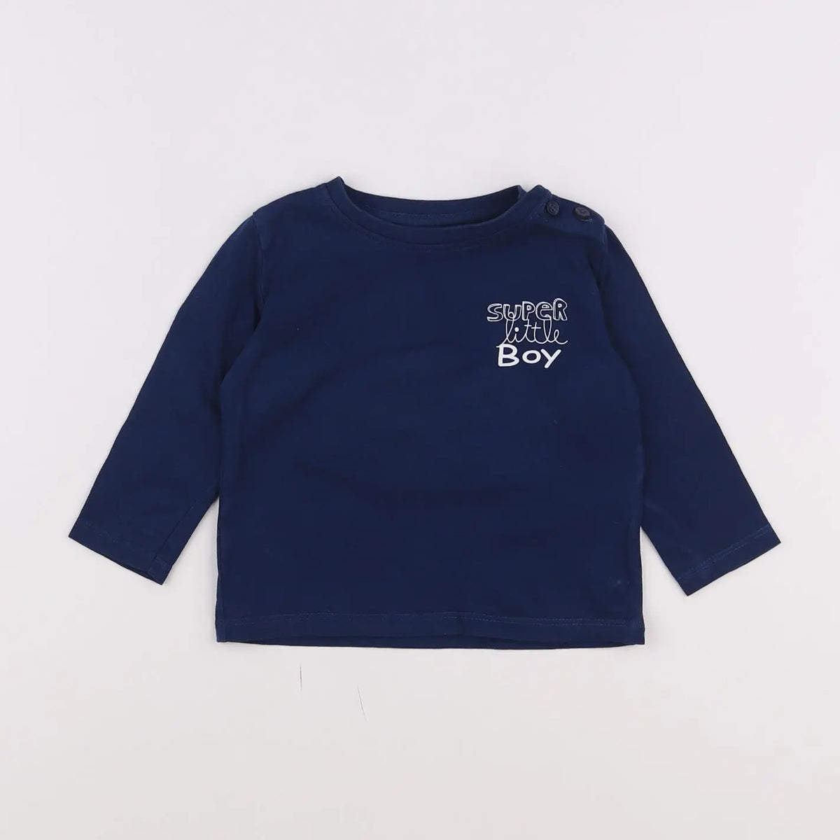Vertbaudet - tee-shirt bleu - 9 mois