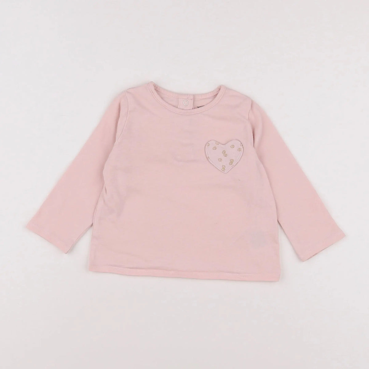Vertbaudet - tee-shirt rose, or - 12 mois