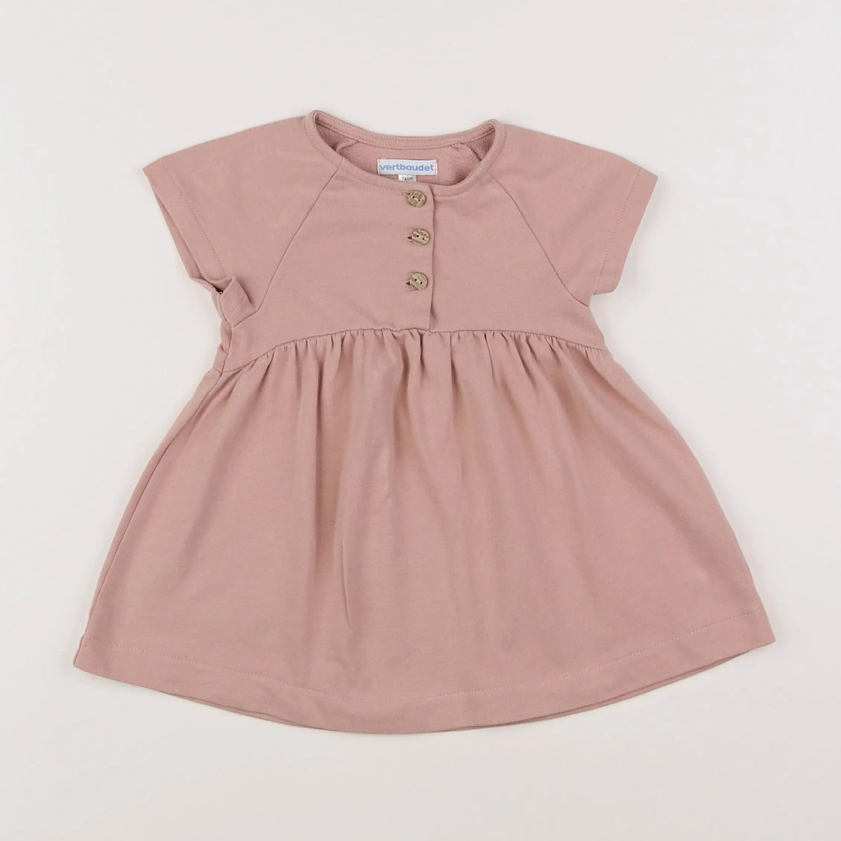 Vertbaudet - robe rose - 12 mois