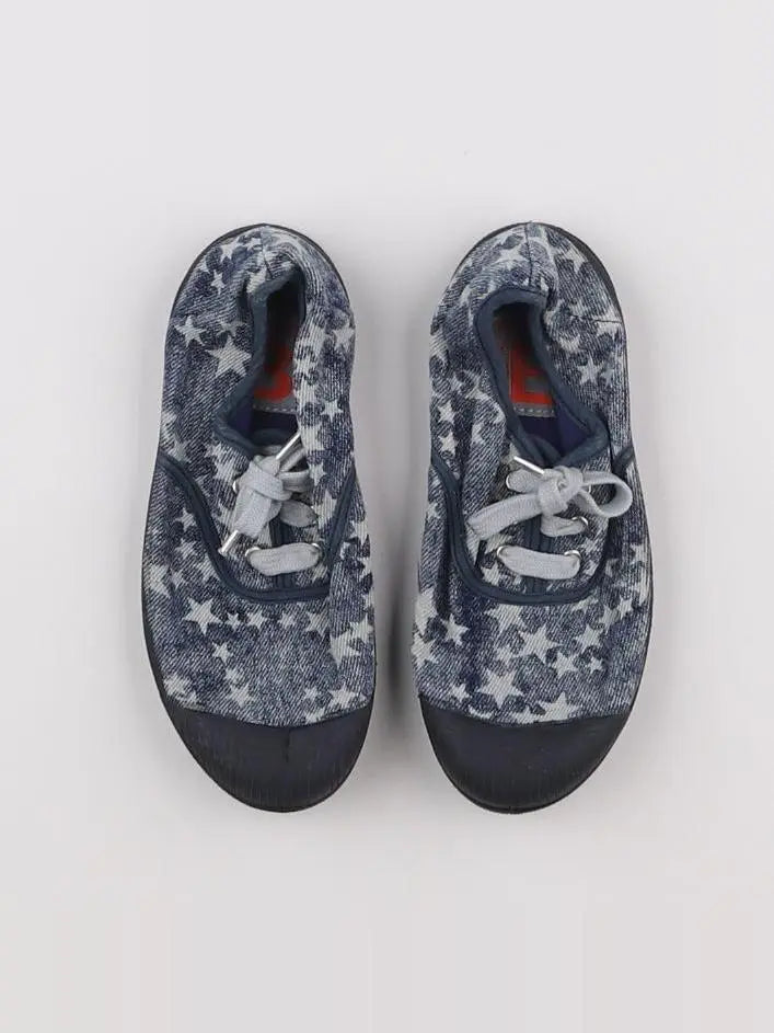 Bensimon - tennis à scratch/ lacets bleu - pointure 30