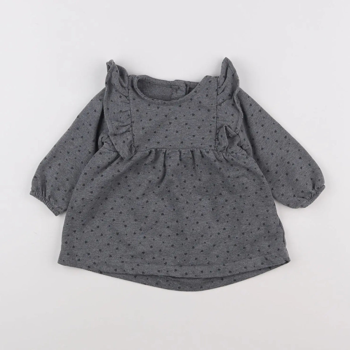Vertbaudet - robe gris - 9 mois
