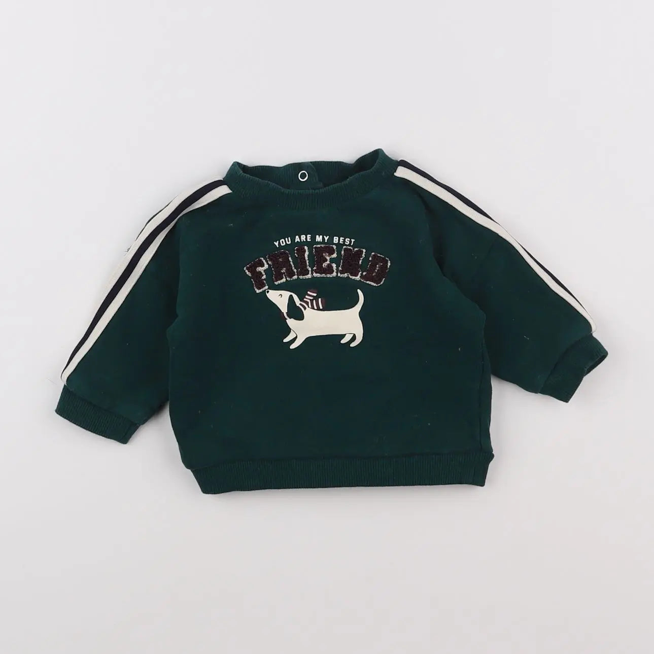Vertbaudet - sweat vert - 3 mois