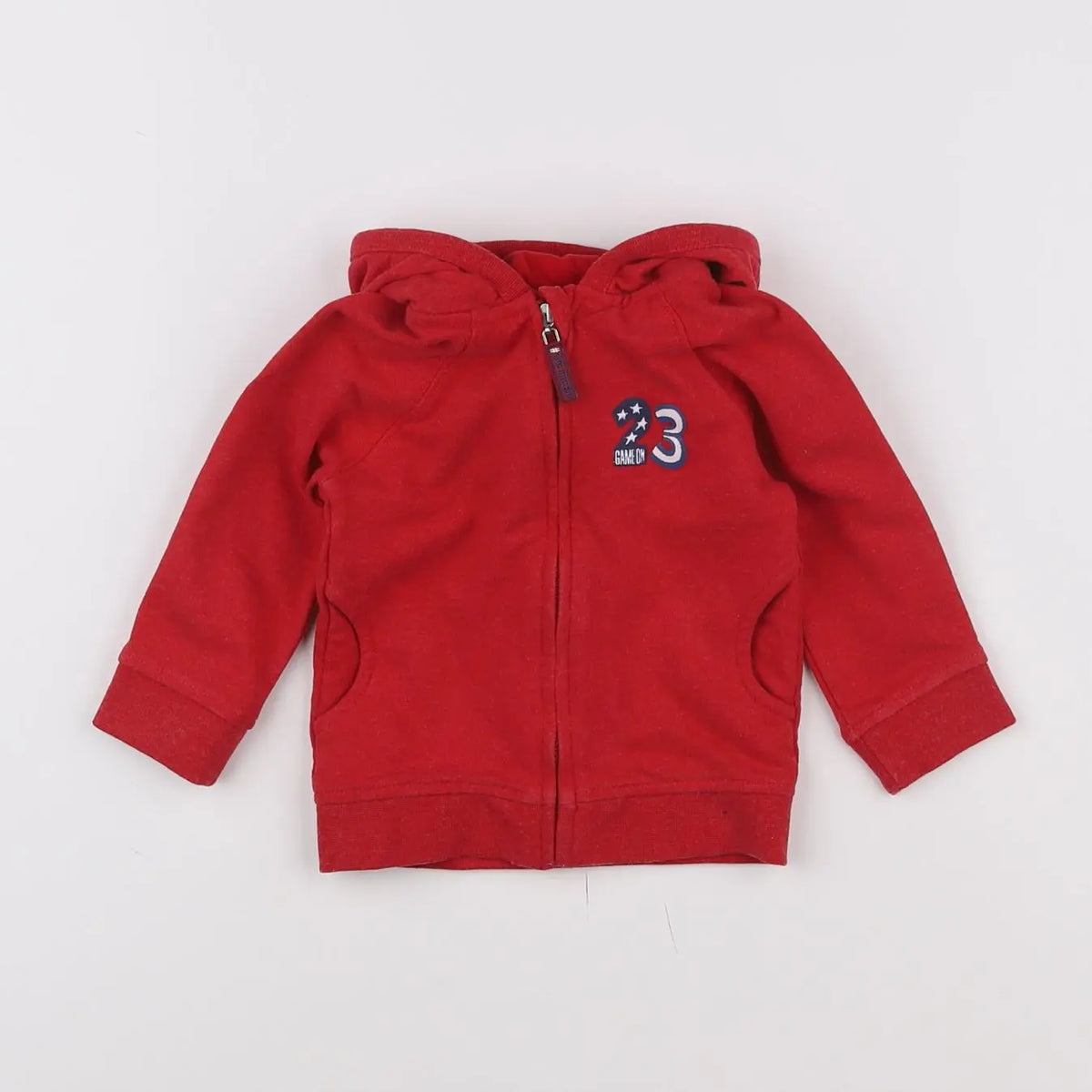 Vertbaudet - sweat rouge - 12 mois