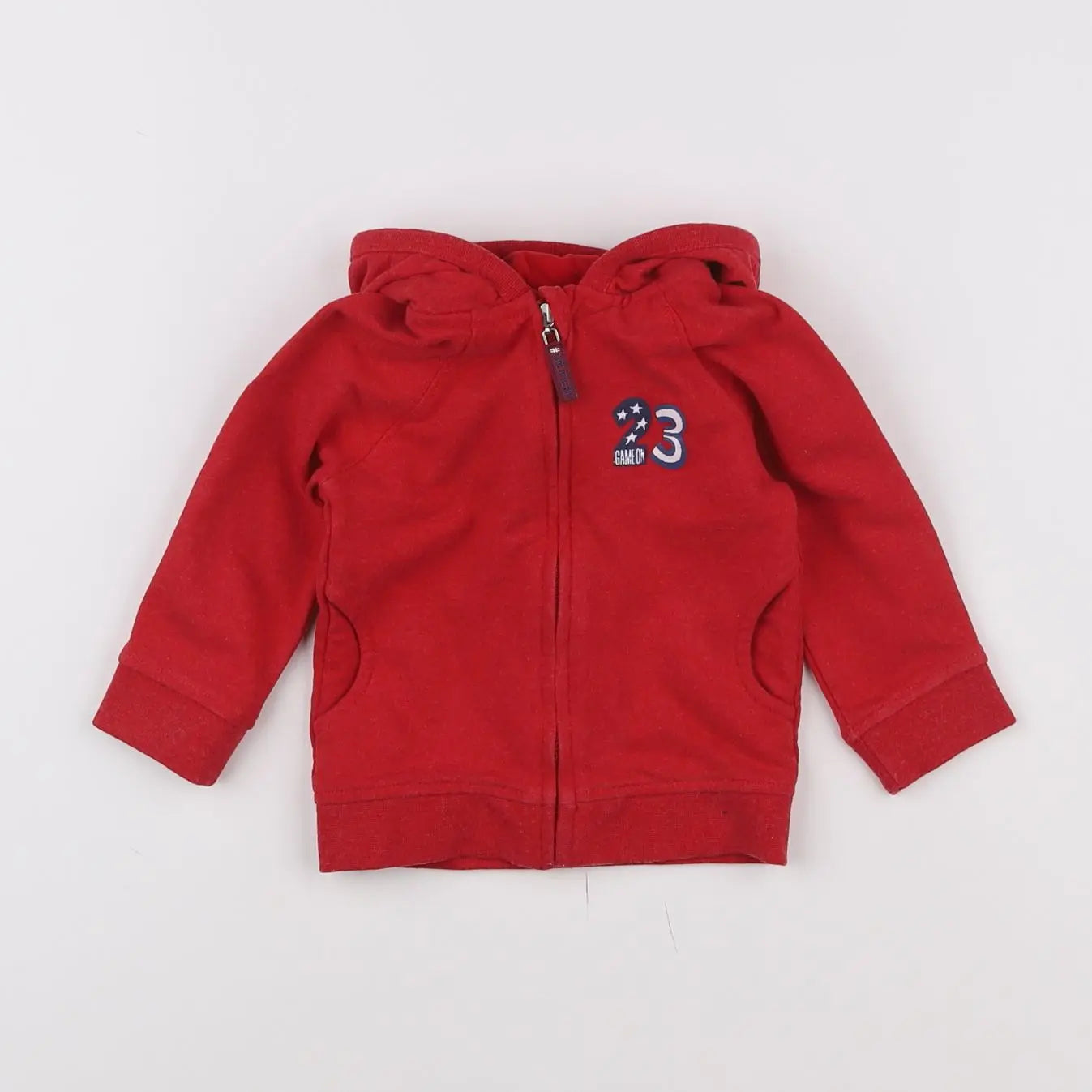 Vertbaudet - sweat rouge - 12 mois