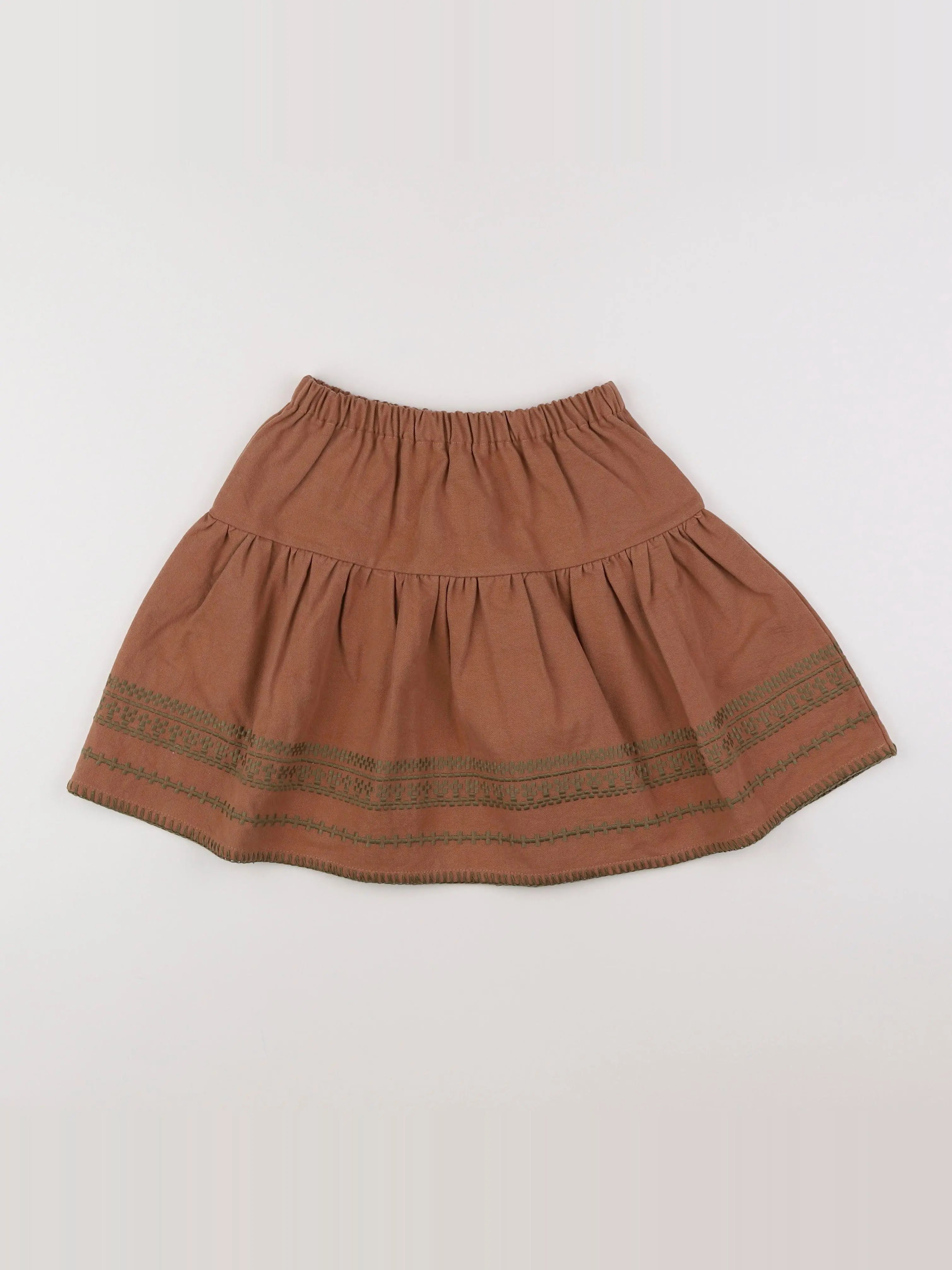 Bebe organic - jupe marron - 8 ans