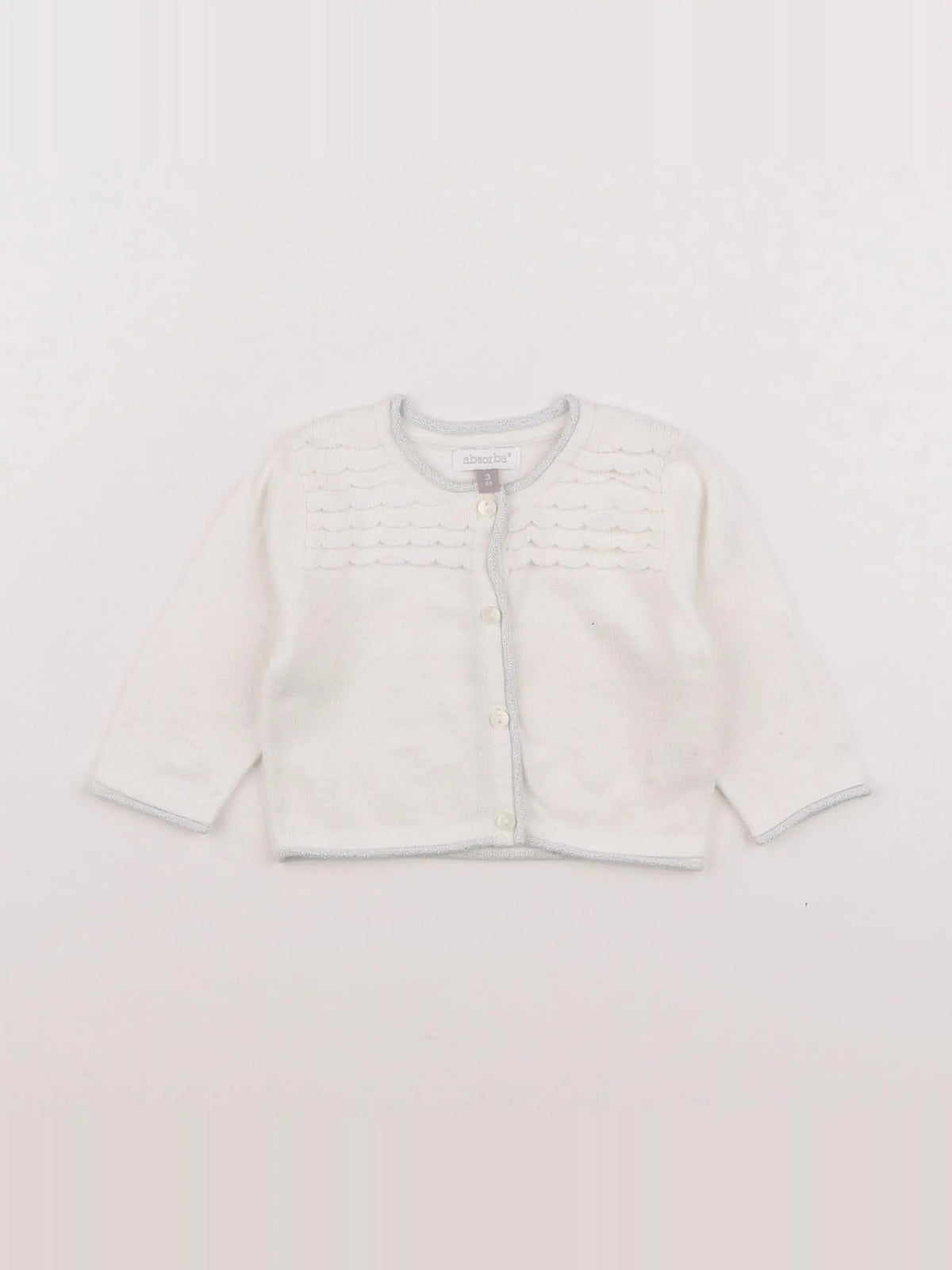 Absorba - gilet blanc, argent - 3 mois