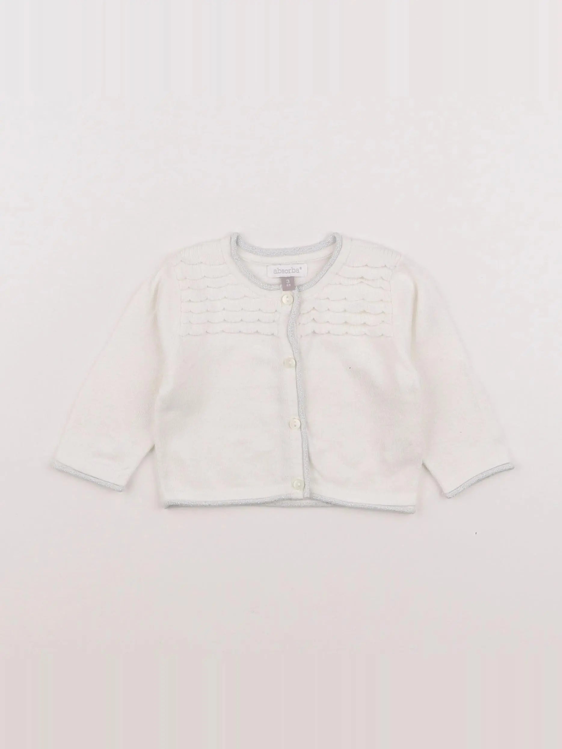 Absorba - gilet blanc, argent - 3 mois