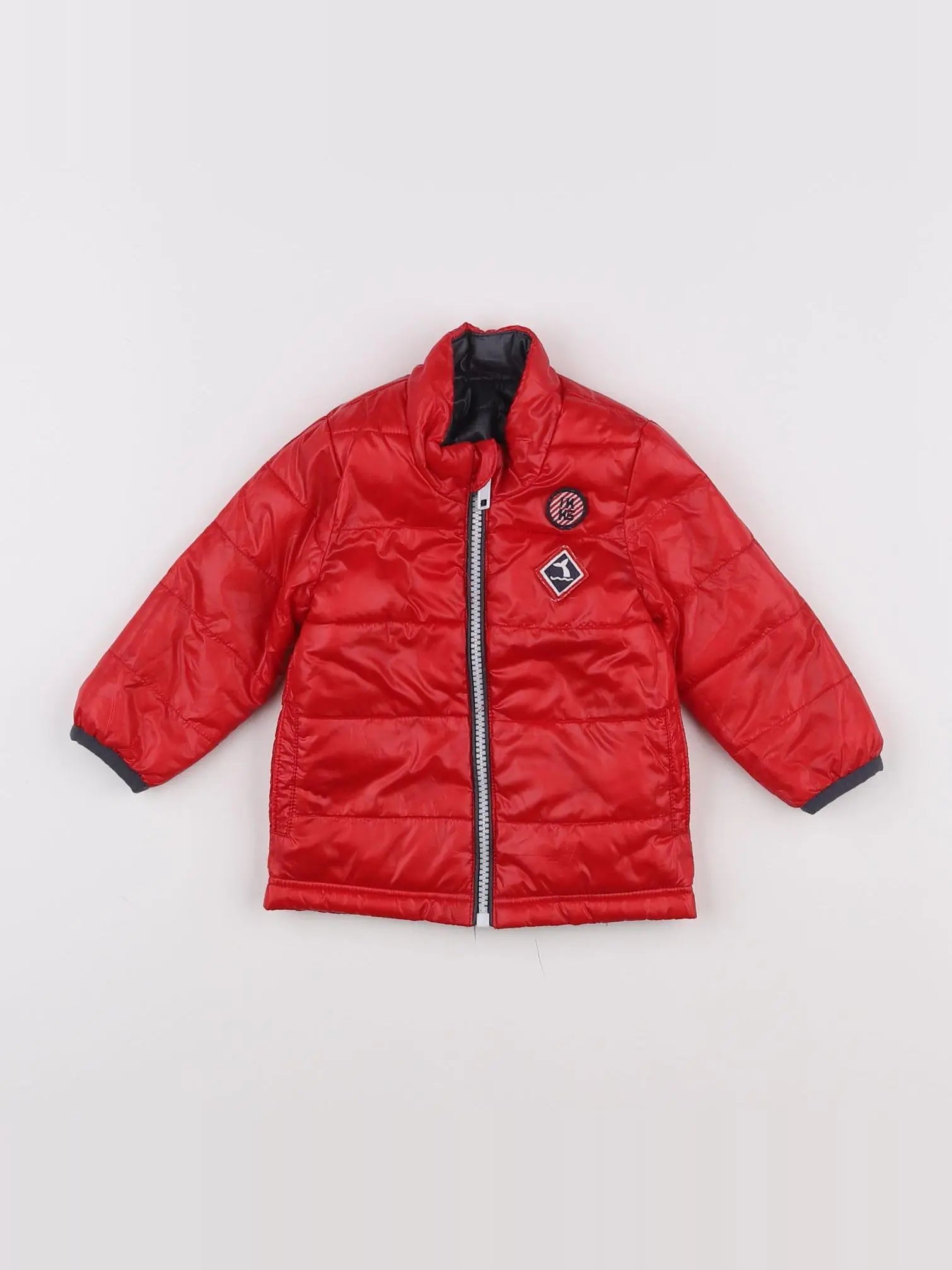 IKKS - doudoune gris, rouge - 6 mois