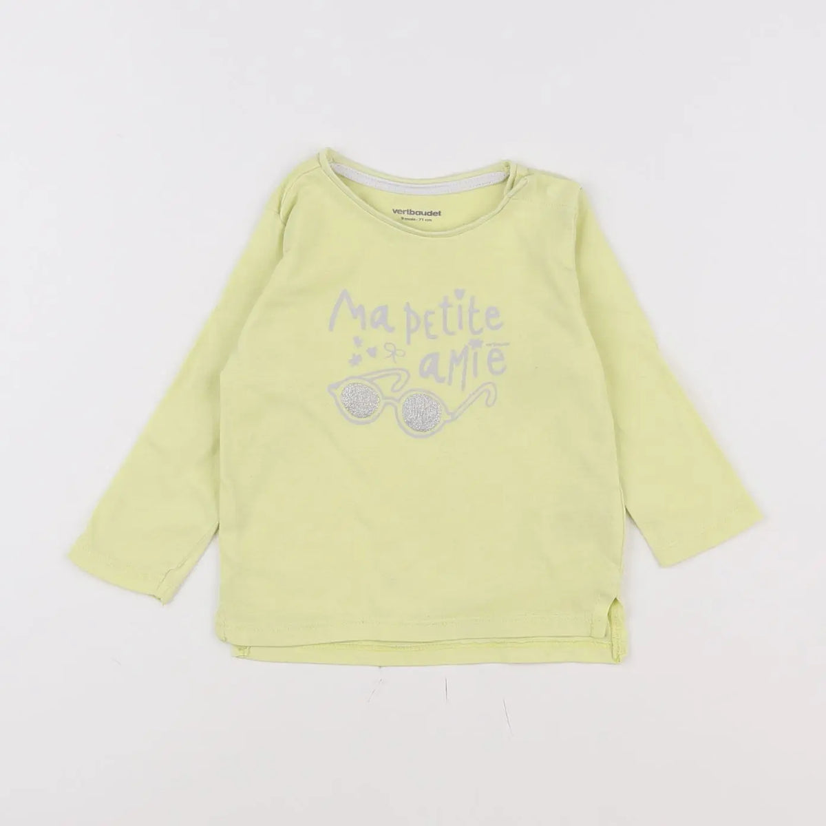 Vertbaudet - tee-shirt jaune - 9 mois
