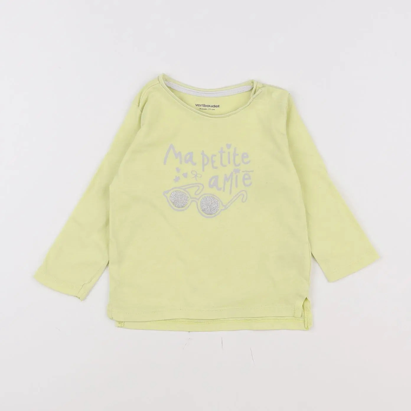 Vertbaudet - tee-shirt jaune - 9 mois