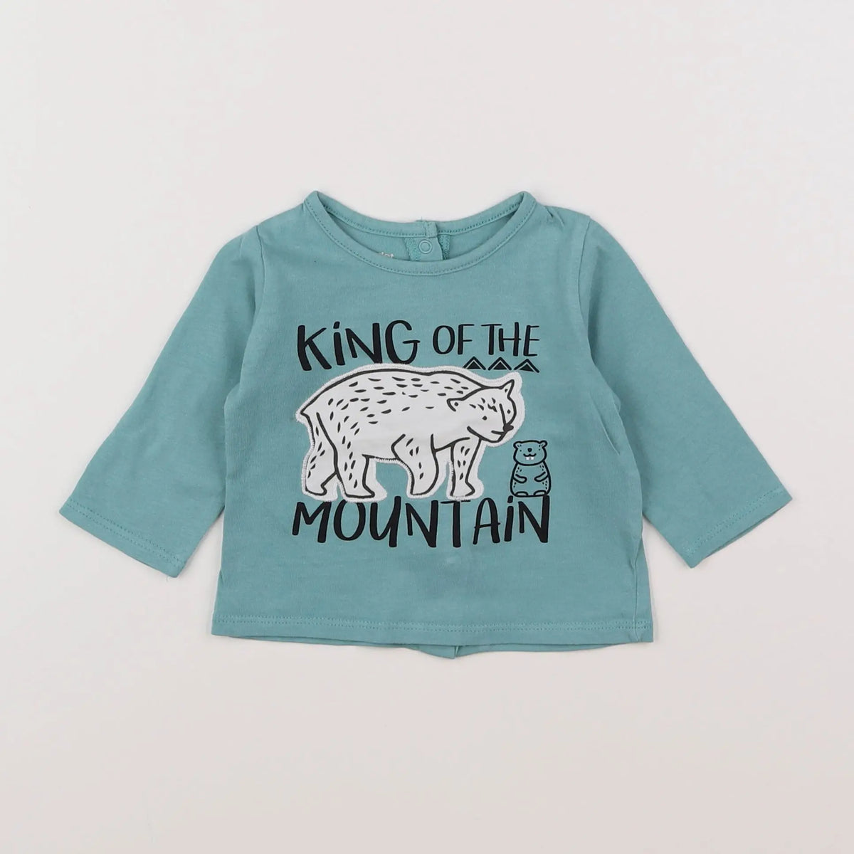 Vertbaudet - tee-shirt bleu - 3 mois