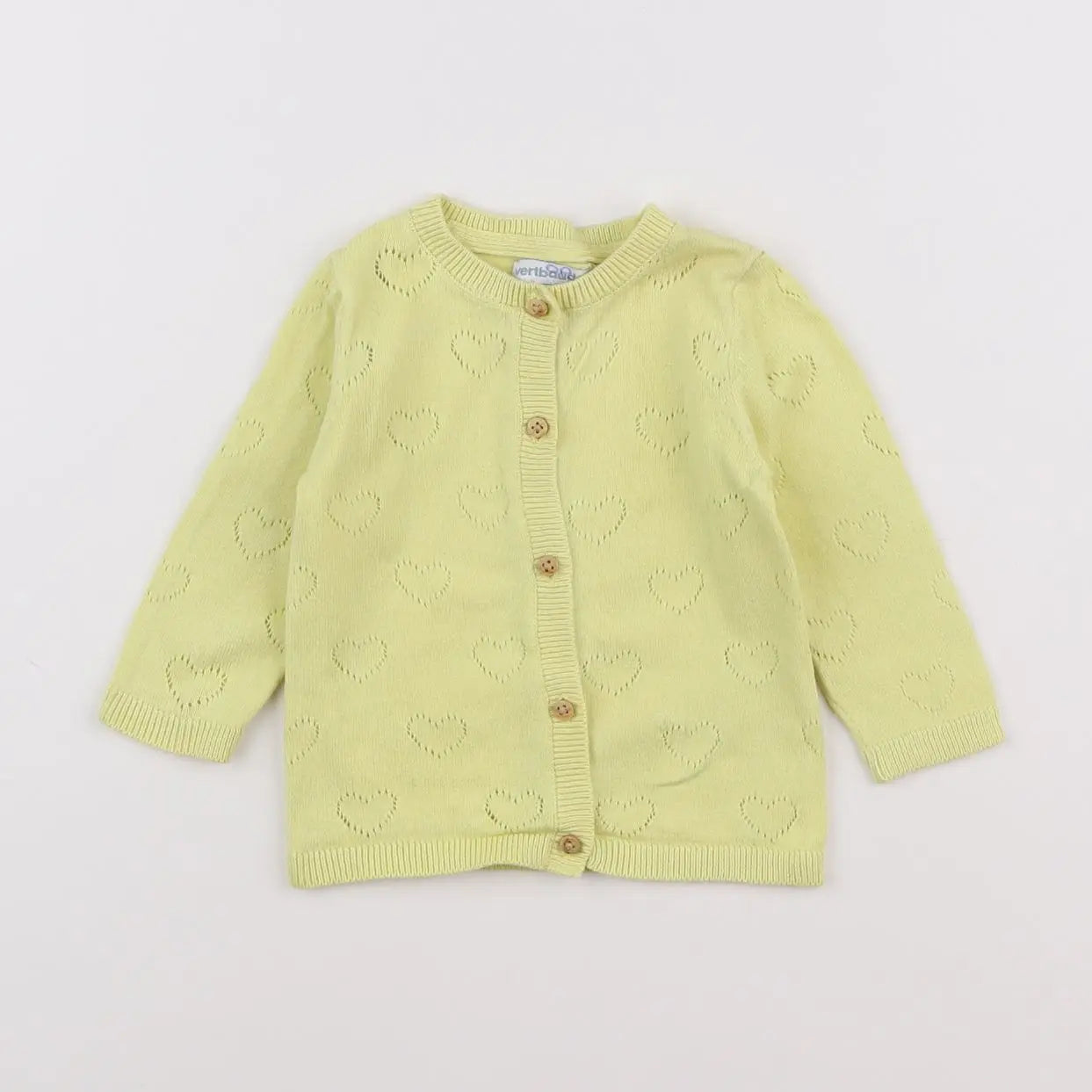 Vertbaudet - gilet jaune - 6 mois