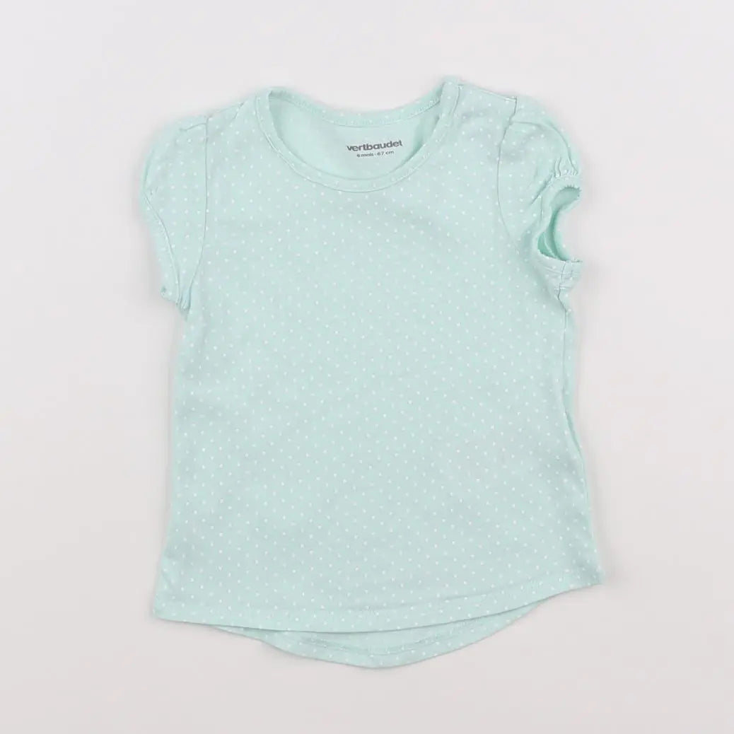 Vertbaudet - tee-shirt bleu - 9 mois