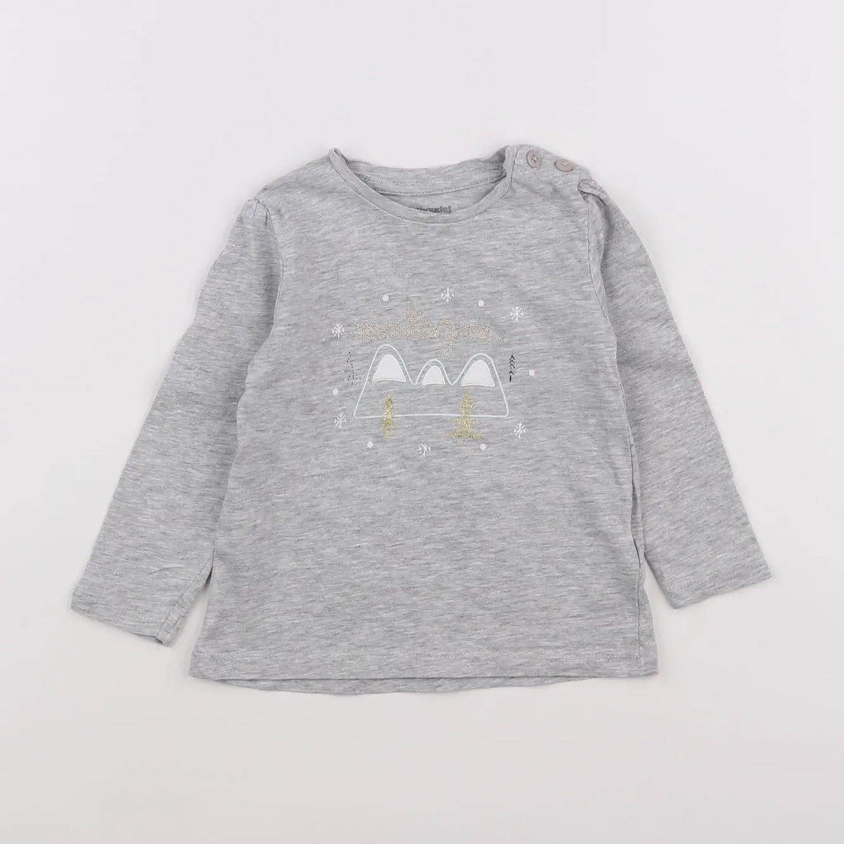 Vertbaudet - tee-shirt gris - 12 mois