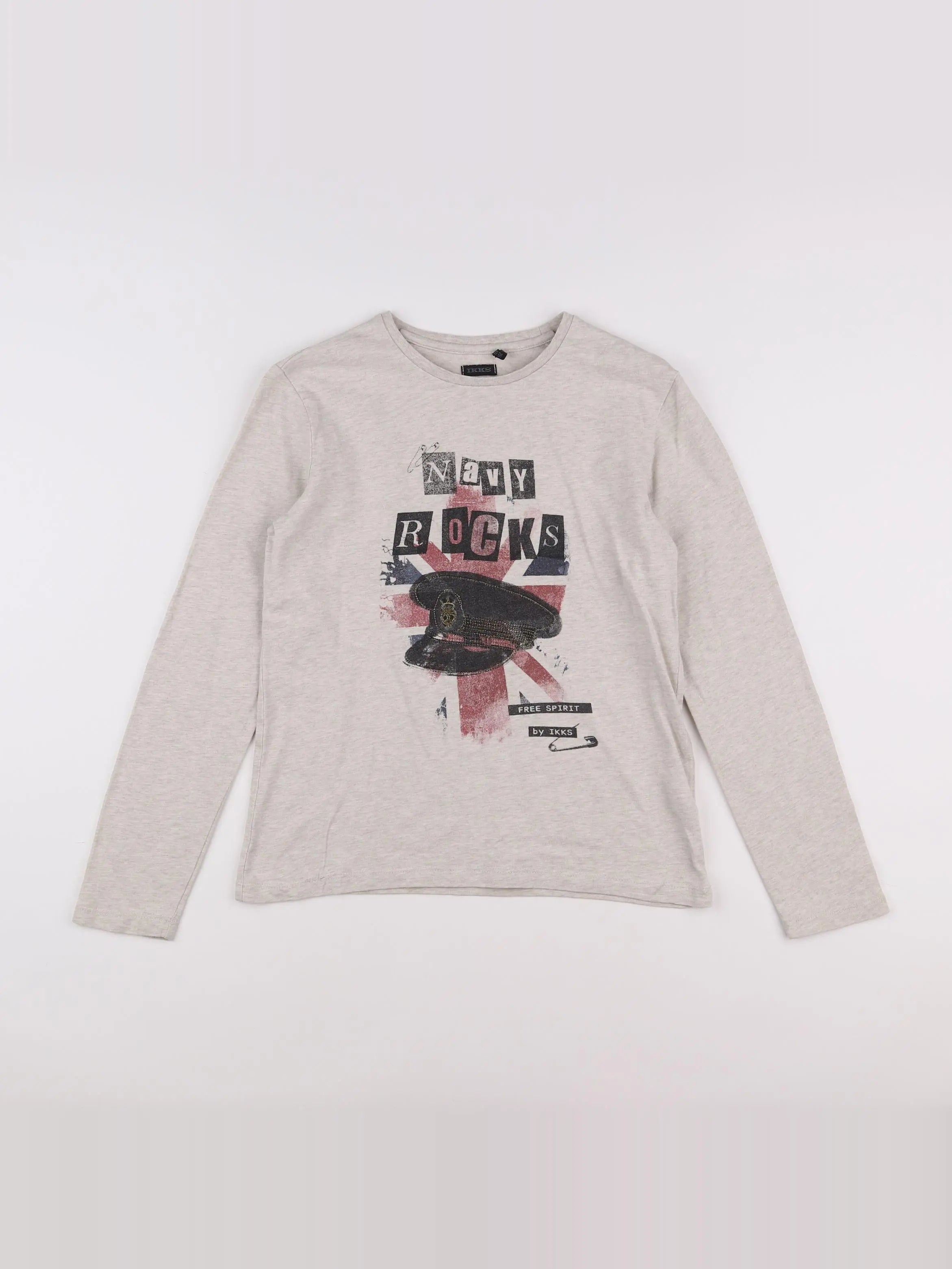 IKKS - tee-shirt beige - 12 ans