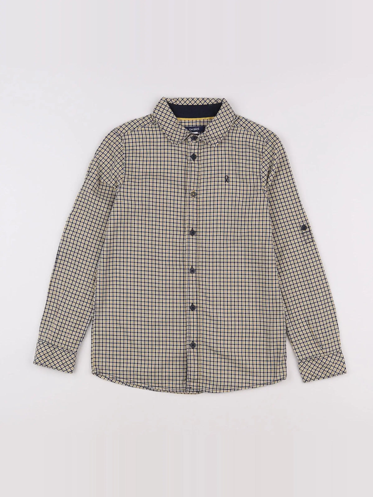 Okaidi - chemise bleu, jaune - 8 ans