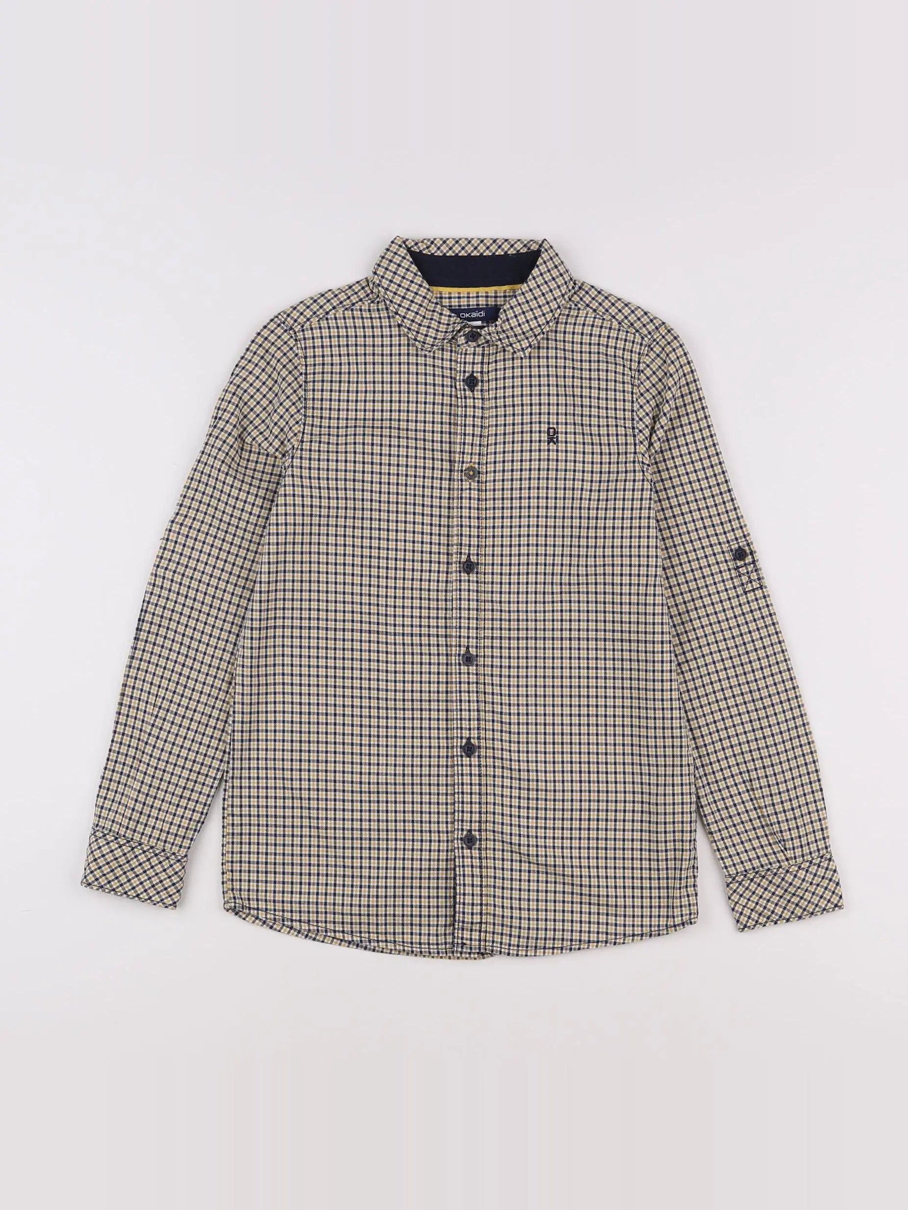Okaidi - chemise bleu, jaune - 8 ans