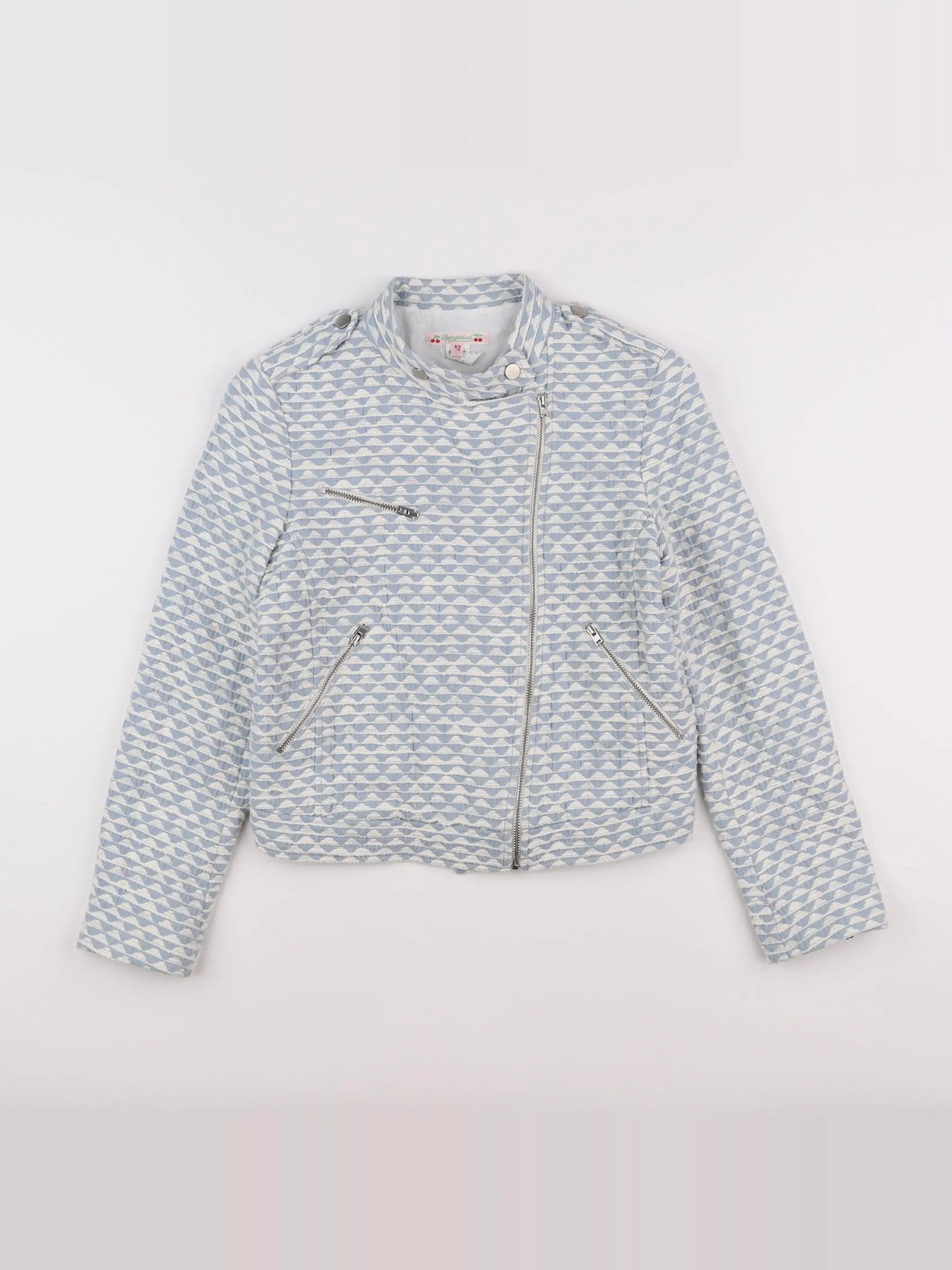 Bonpoint - veste blanc, bleu - 12 ans