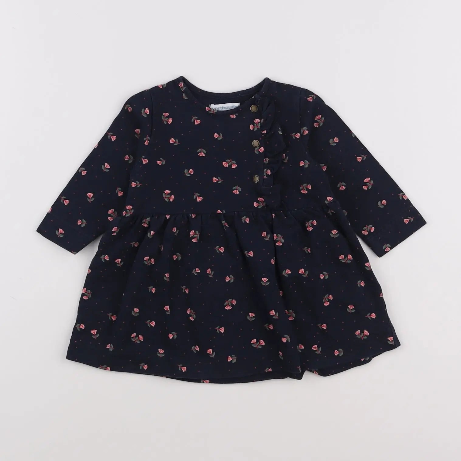 Vertbaudet - robe bleu - 12 mois