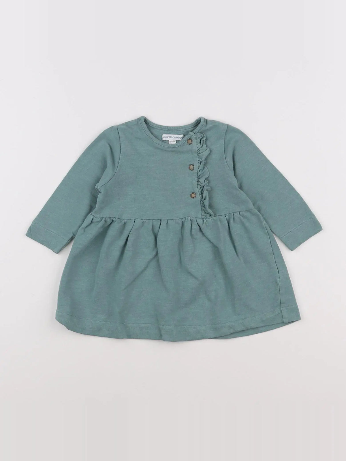Vertbaudet - robe vert - 12 mois