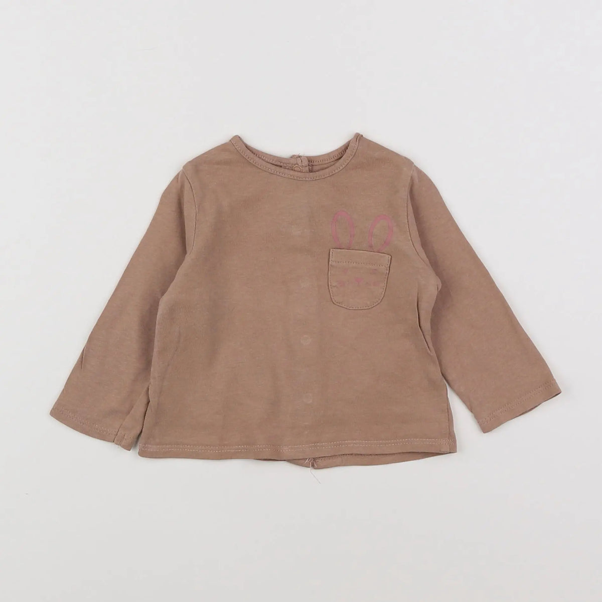 Vertbaudet - tee-shirt marron - 3 mois