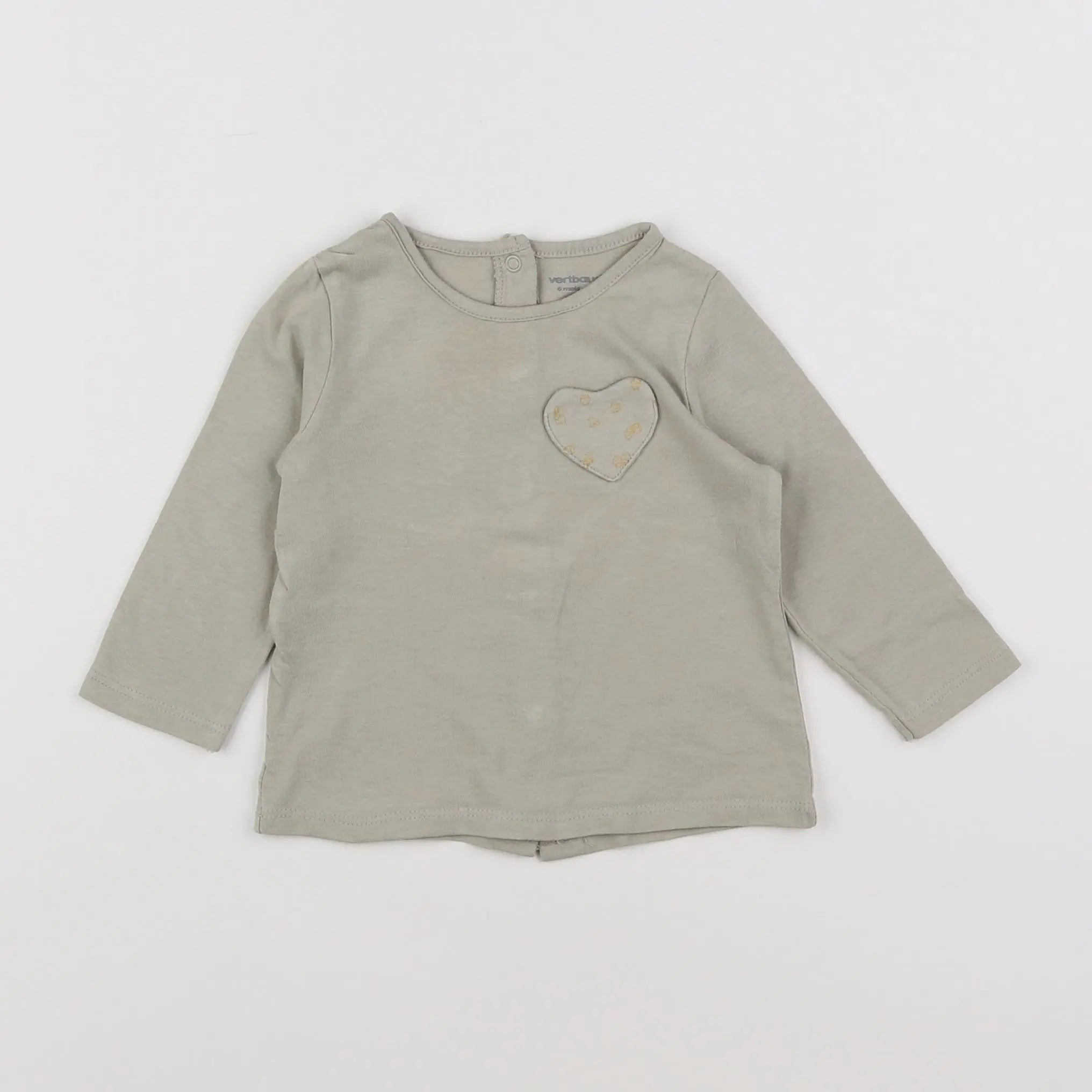 Vertbaudet - tee-shirt vert - 6 mois