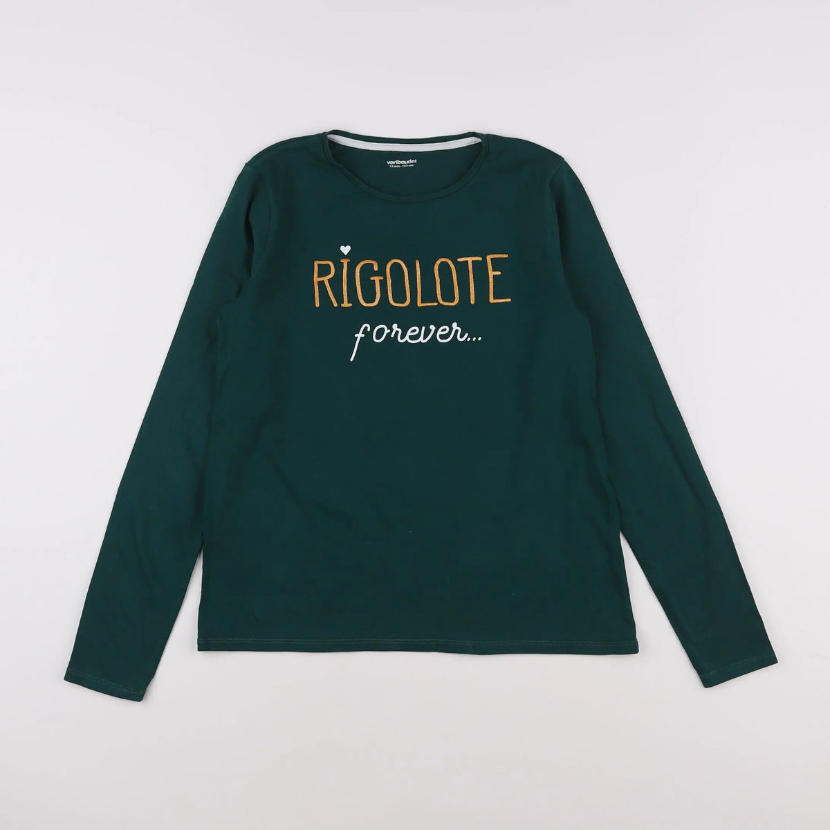 Vertbaudet - tee-shirt vert, or - 12 ans