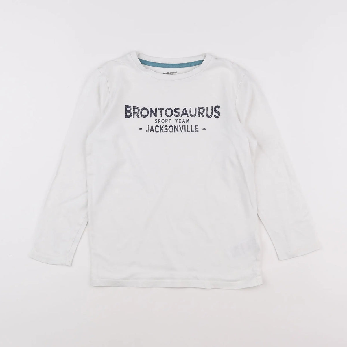 Vertbaudet - tee-shirt blanc, noir - 8 ans