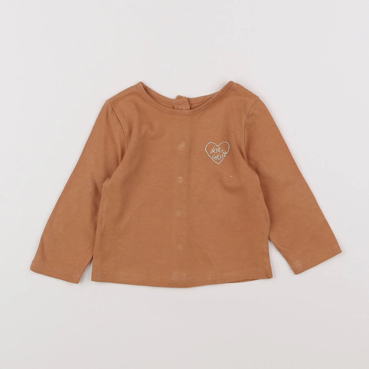 Vertbaudet - tee-shirt marron - 3 mois
