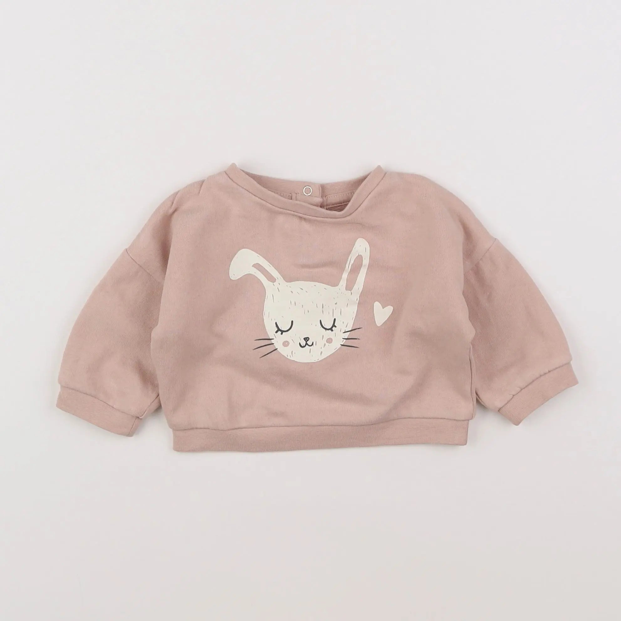 Vertbaudet - sweat rose - 3 mois