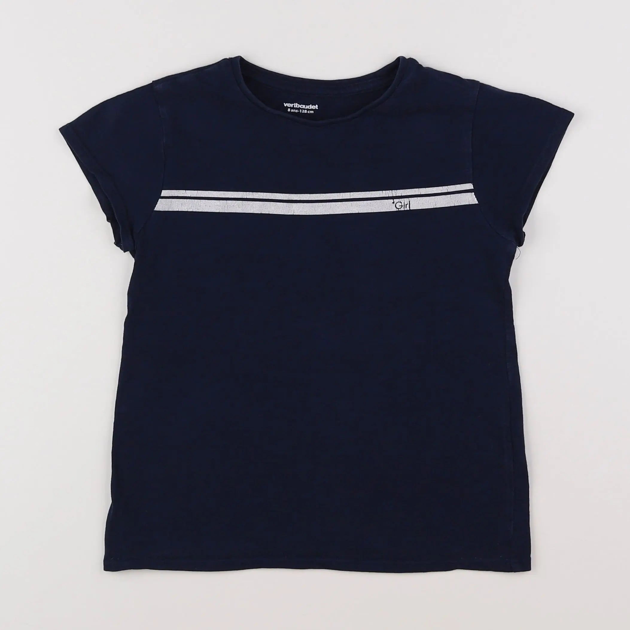 Vertbaudet - tee-shirt bleu - 8 ans