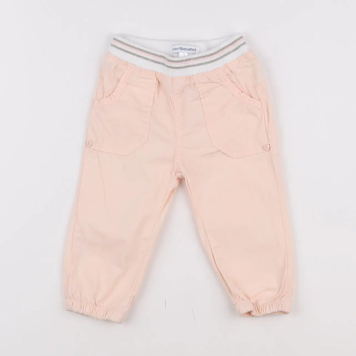 Vertbaudet - pantalon rose - 9 mois