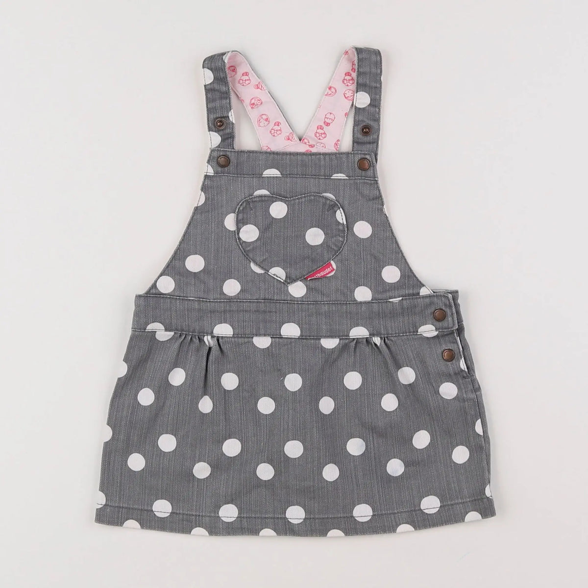 Vertbaudet - robe gris - 18 mois