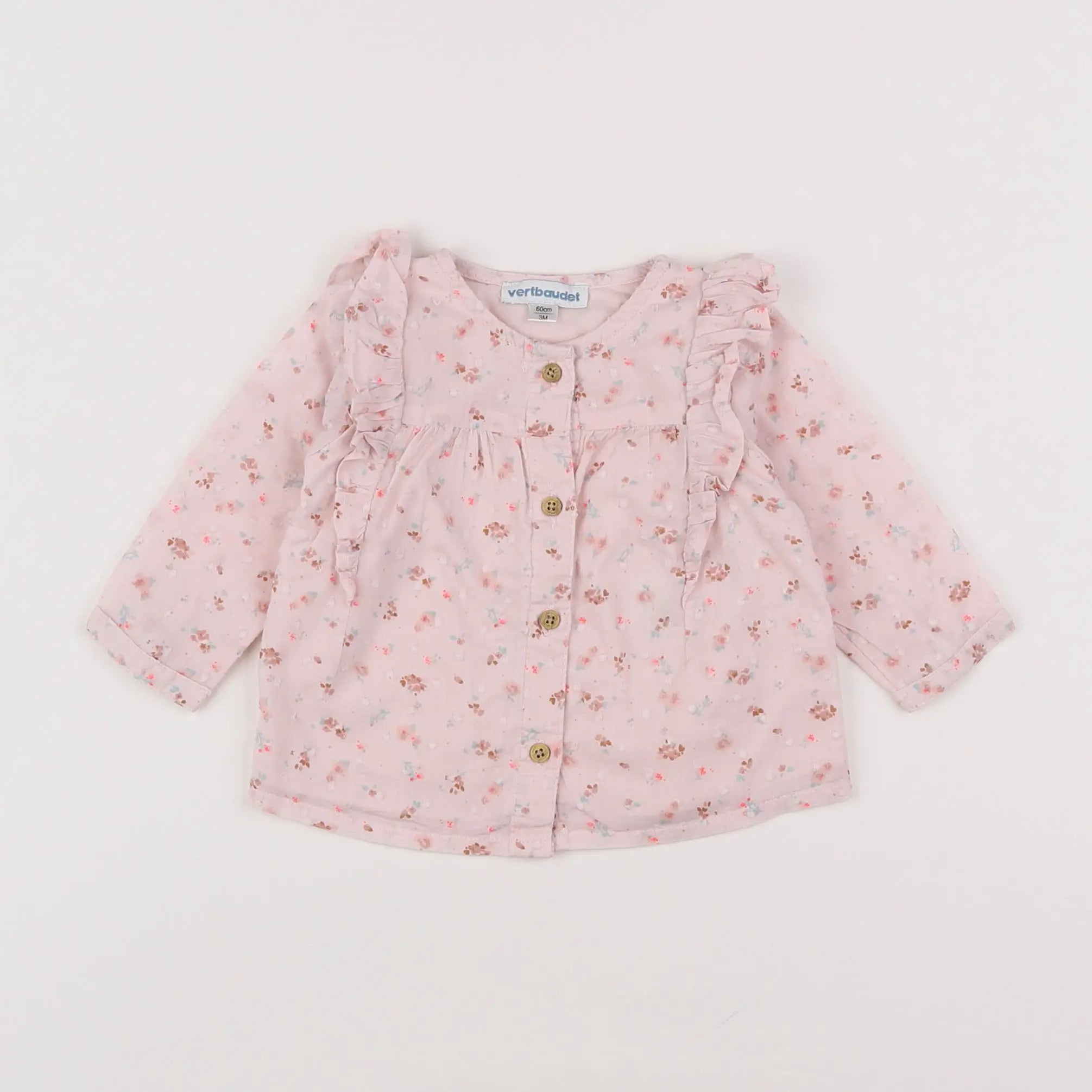 Vertbaudet - blouse rose - 3 mois