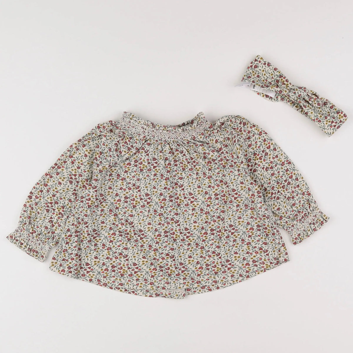 Vertbaudet - ensemble beige, multicolore - 12 mois